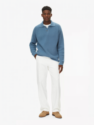 Loose Canvas Trousers – White | LUXUS